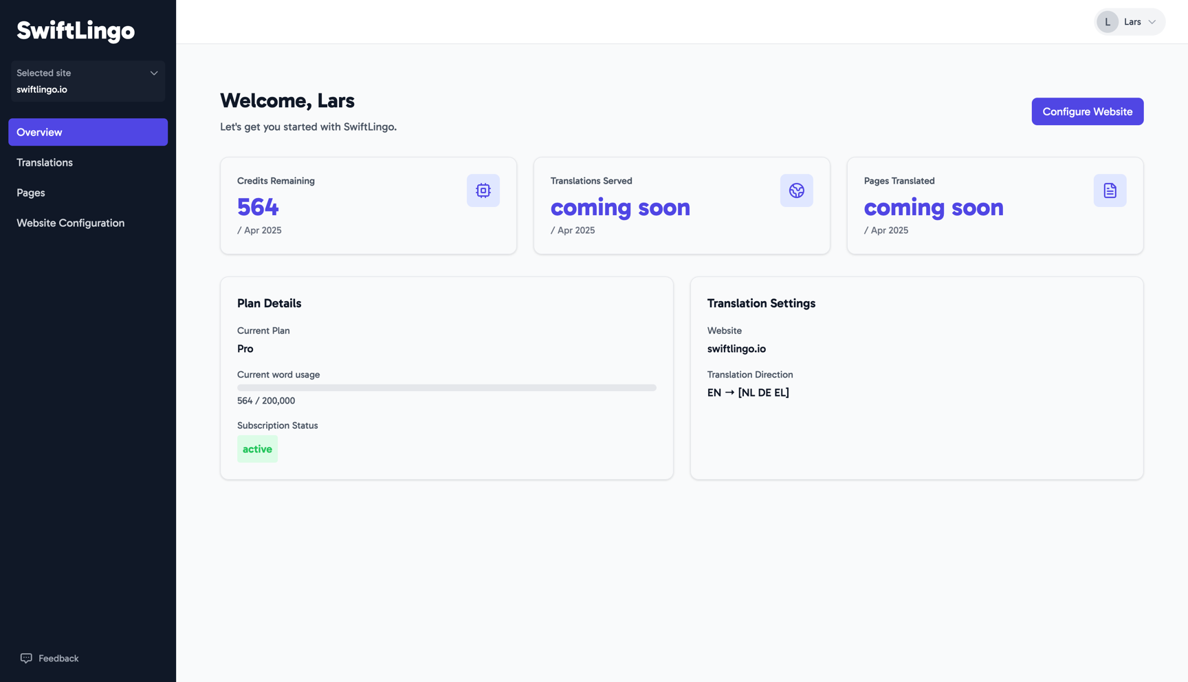 Dashboard Overview